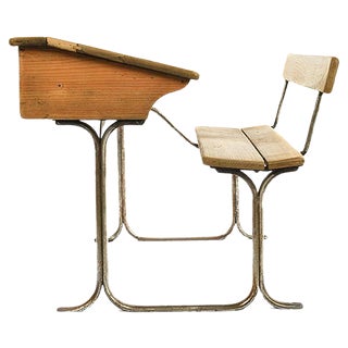 Wooden School Desk For Sale