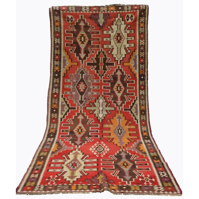 Caucasian Kilim Rug, 1920s For Sale - Image 4 of 18