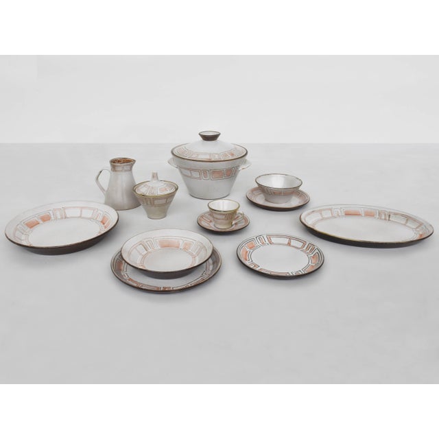 Dinner Service from Maille Vallauris France, 1960, Set of 59, in Very Good conditions. Designed 1950 to 1959 This piece...