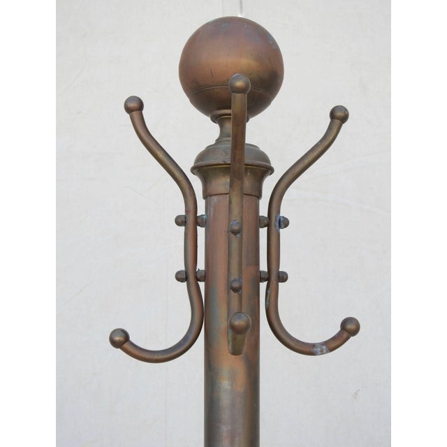 Early 20th Century Art Deco Brass Coat Rack For Sale - Image 10 of 13