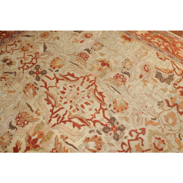 Red Antique Sultanabad Persian Carpet For Sale - Image 8 of 18