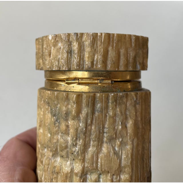 Stone Vintage Italian Alabaster Stone Trinket Box by Romano Bianchi, 1970s For Sale - Image 7 of 10