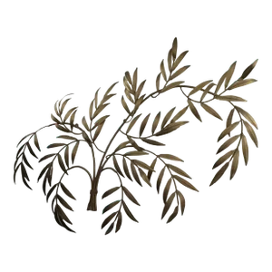 Mid-Century Leaf Tree Italy Wall Sculpture