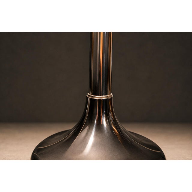 Plastic 1960s Rewired Brazilian Modern Table Lamp in Chrome Metal and Acrylic Shade For Sale - Image 7 of 15