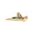 Late 20th Century Vintage 14k Yellow Gold Diamond Ruby Green Enamel Hummingbird Drop Pendant For Sale - Image 5 of 8