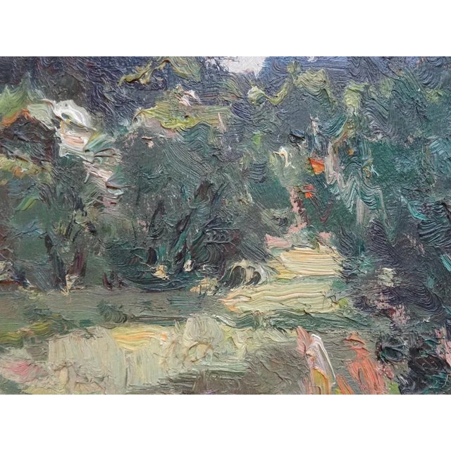 Paper Edgars Vinters, Landscape, 1990, Oil on Cardboard For Sale - Image 7 of 8