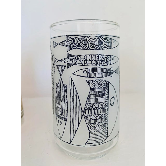 Mid-Century Modern Copenhagen Fish Glasses - Set of 4 For Sale - Image 4 of 6