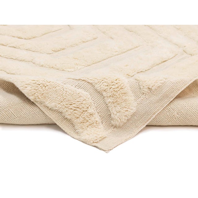 Ivory Hand-Knotted Wool Premium Rug by Azele Studio For Sale - Image 8 of 11
