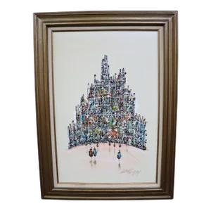 Abstract Signed Oil on Canvas