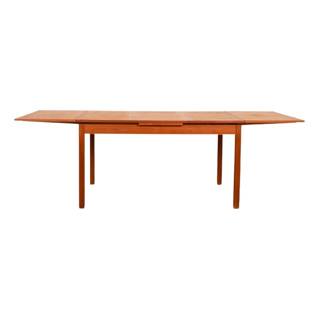 1960s Danish Modern Teak Extendable Dining Table Vejle Stole Møbelfabrik For Sale