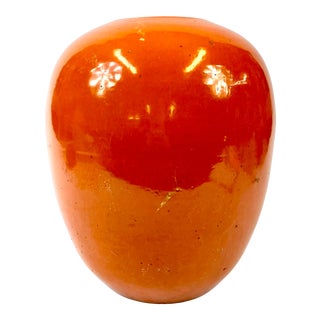 19th Century Chinese Porcelain Orange Ginger Jar For Sale