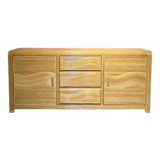 Vintage Bamboo Sideboard with Drawers For Sale