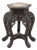 Chinese Marble Inset Carved Wood Pedestal Table For Sale