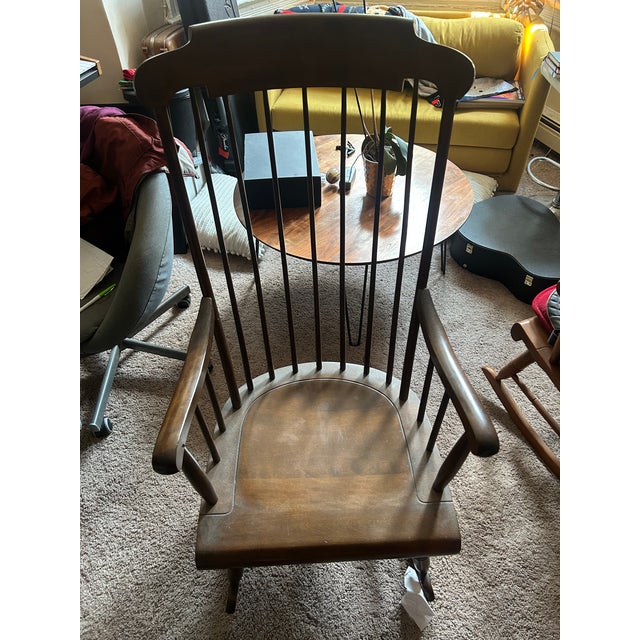 Mid 19th Century Mid 19th Century Nichols & Stone Windsor Rocking Chair For Sale - Image 5 of 6