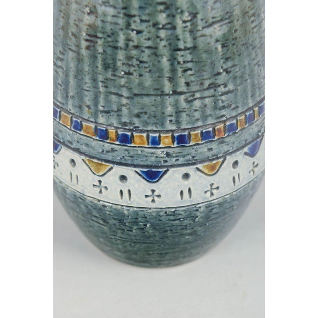 Green Glazed Textured Stoneware Table Lamp by Yngve Blixt for Höganäs, 1970s For Sale - Image 3 of 5