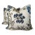 Scalamandre "Kew Gardens Warp Print" in Blues on Ivory 22" Pillows-A For Sale
