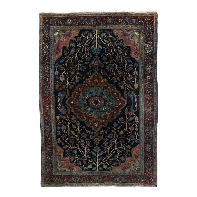 Antique Bidjar Halvaie Rug 5'2'' X 7'0'' For Sale