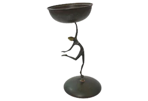 Mid-Century Modern Figural Pedestal Catchall
