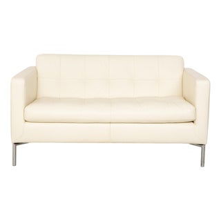 Cream Leather 2-Seater Sofa from Machalke For Sale