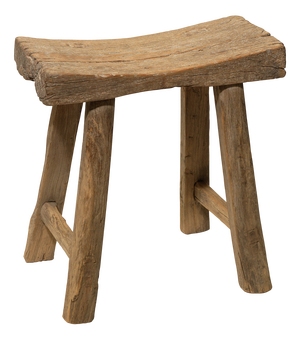 Vintage Elm Saddle Stool