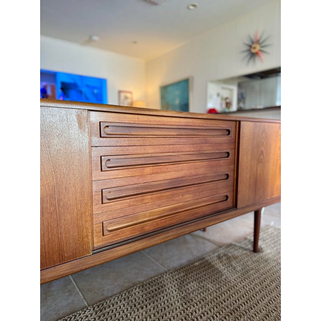 A Vintage Teak Sideboard by Danish Designer Johannes Andersen for Silkeborg Møbelfabrik, Circa 1960s., Attributed For Sale - Image 12 of 12