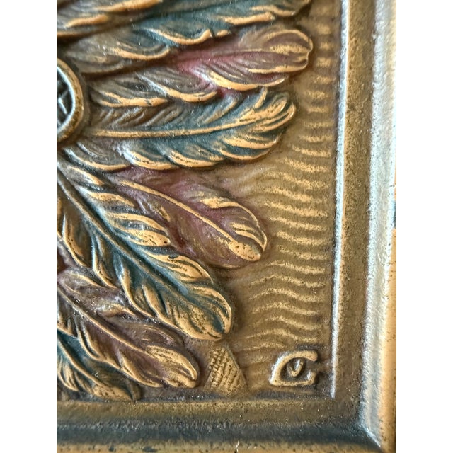 Antique Bronze h.l. Judd Co Native American Chief Adjustable Book Rack For Sale - Image 15 of 16