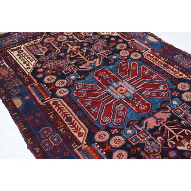 Vintage Hamadan Rug 5'0'' x 8'2'' For Sale - Image 9 of 11