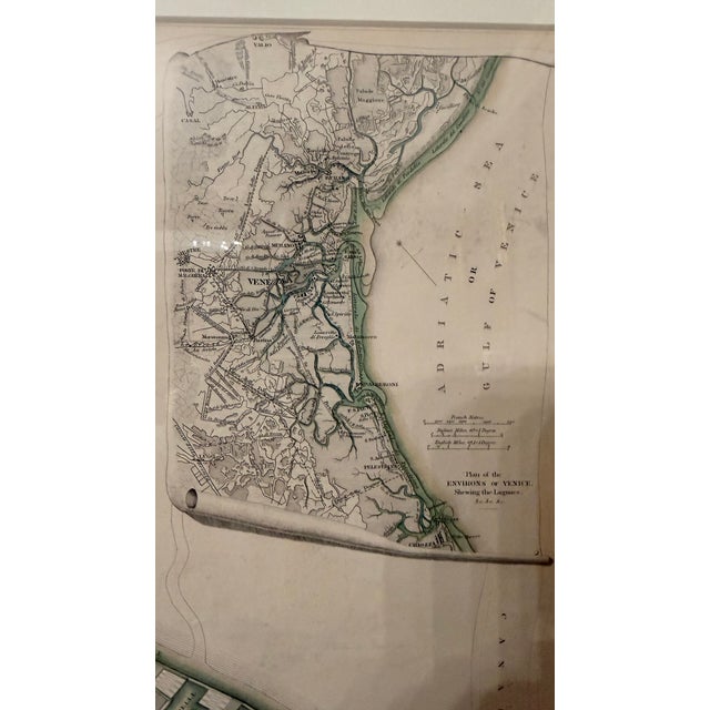 Hand-Colored Sduk Map of Venice, Believed Original Circa 1833–1835, Professionally Framed For Sale - Image 11 of 13