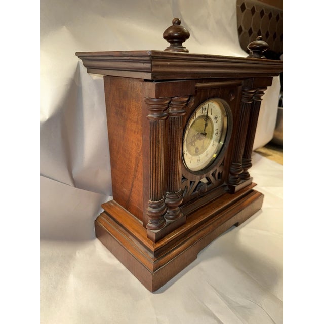 Antique German Mantel Clock For Sale - Image 10 of 10