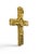 Contemporary One-of-a-Kind Sculptural Wall Cross in Gilded Metallic Leather For Sale - Image 3 of 5