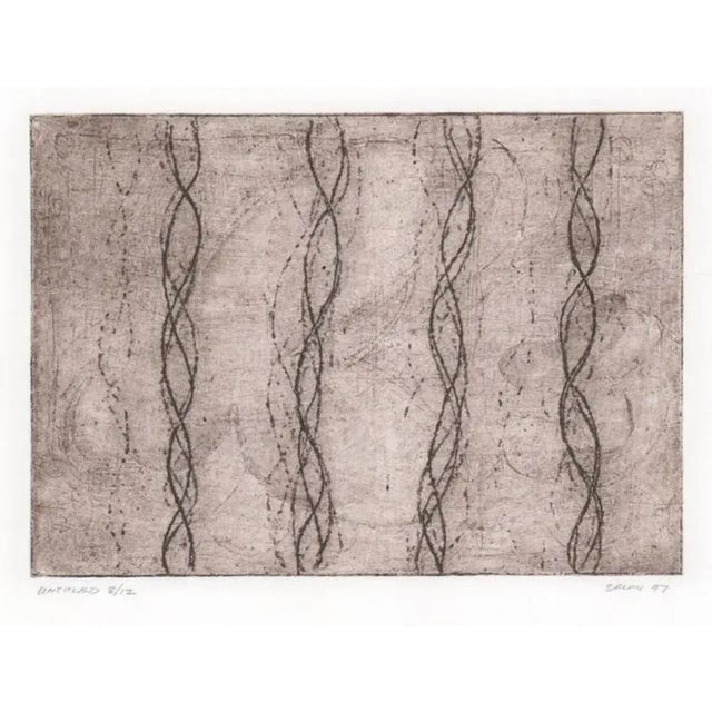 Abstract 1997 Abstract Etching by Salmi For Sale - Image 3 of 3