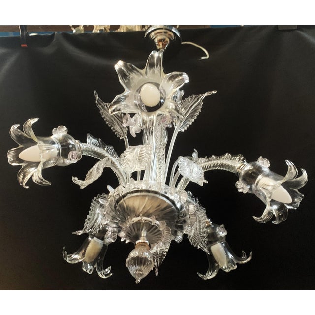 Murano Chandelier with Five Blown Glass Arms, 1990s For Sale - Image 9 of 18