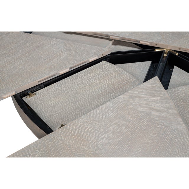Gray Gray Oak Expanding Dining Table - 85 1/2" For Sale - Image 8 of 11