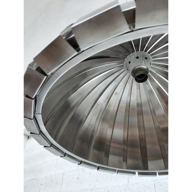 Calotta Pendant Lamp in Stainless Steel by Elio Martinelli for Martinelli Luce, 1970s For Sale - Image 9 of 17