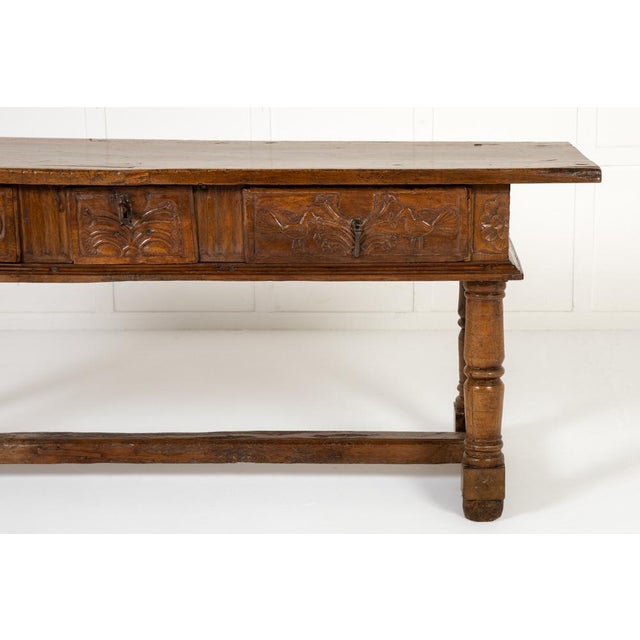 Large 17th Century Spanish Walnut Table For Sale - Image 3 of 14