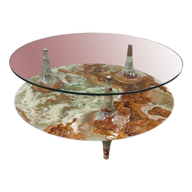 Coffee Table in Onyx by Angelo Mangiarotti, 1960s For Sale