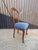 Louis Philippe Chairs in Walnut and Blue Velvet, 1950s, Set of 5 For Sale - Image 6 of 15