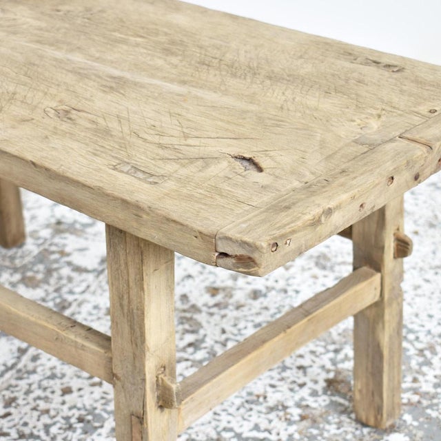 Rustic Elm Coffee Table, 1920s For Sale - Image 4 of 7