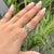 Vintage-Style 2.18ct Oval Emerald & Diamond Double Band Ring in 14k Gold Size 5.5 For Sale In New York - Image 6 of 18
