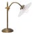 French Holophane Glass and Brass Desk Light For Sale