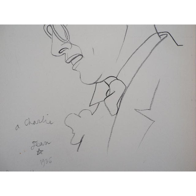 Jean Cocteau, Portrait of Charlie Chaplin, Lithograph For Sale - Image 6 of 7