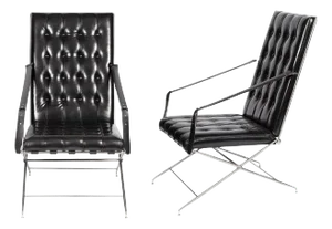 Rare Pair of Napoleonic Campaign Chairs John Vesey