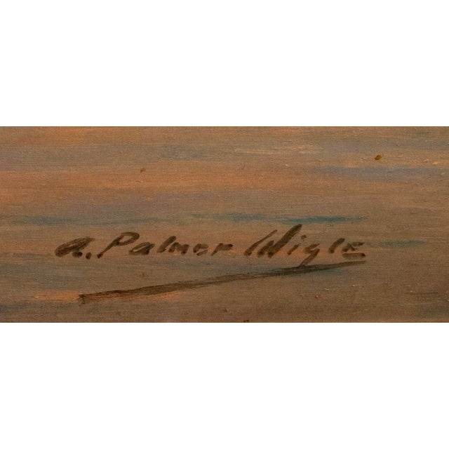 Early 20th Century Archie Palmer Wigle -Canadian/American - 1881–1963 Harbor Scene - Oil on Board For Sale - Image 5 of 6