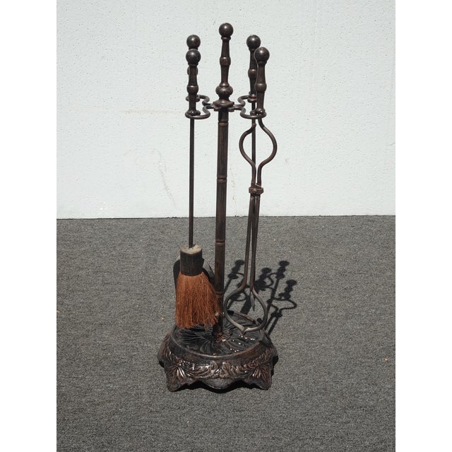 Gorgeous Fireplace Tools in Good Vintage Condition. Solid and Firm. Wear is usual for its age. Please study the photos and...