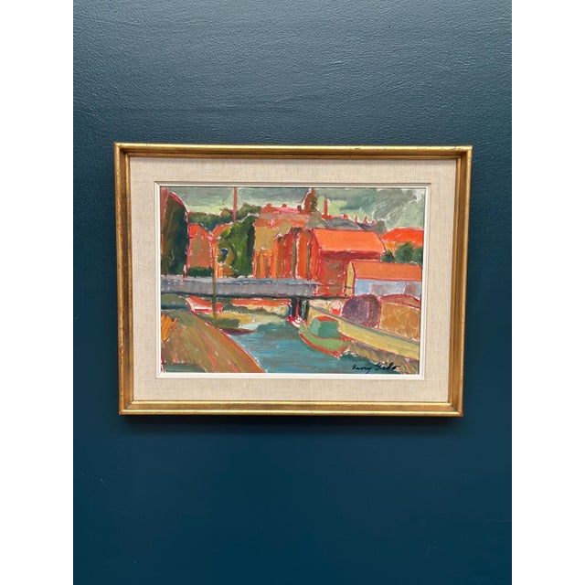 Kerry Gado, Village, 1960s, Oil on Canvas, Framed For Sale - Image 14 of 17