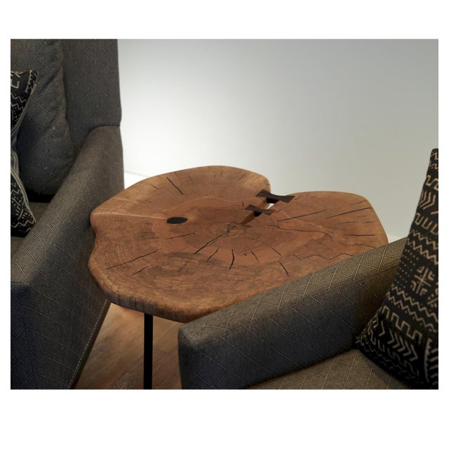 Contemporary Heart Table No. 1 – Black Walnut Coffee Table With Butterfly Inlays For Sale - Image 3 of 9