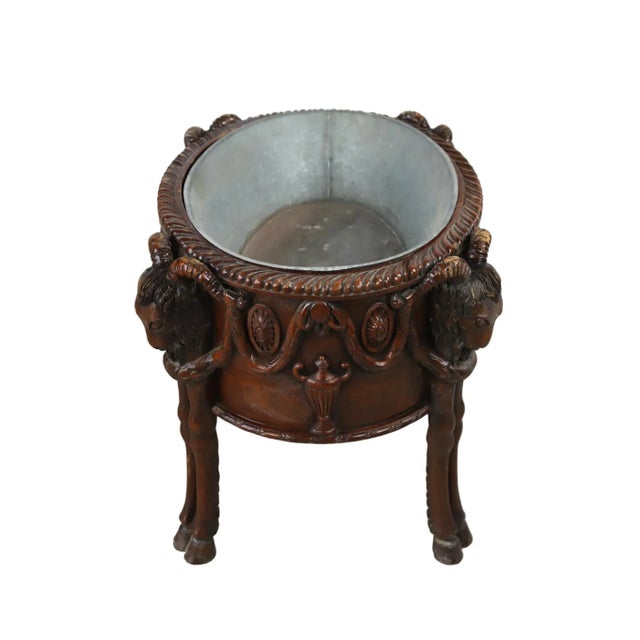 Vintage English Garden or Hall Goat Leg Flower Pot Stand, For Sale - Image 4 of 11