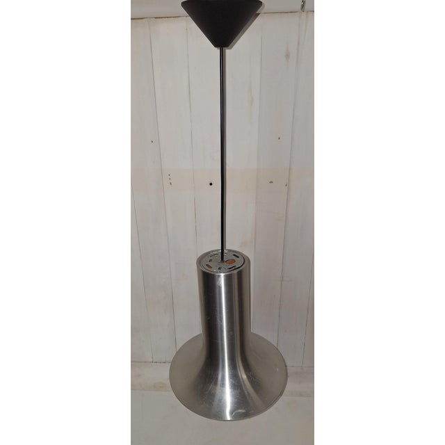 Vintage Ceiling Lamp with Orange Aluminum Shade, 1970s For Sale - Image 6 of 7