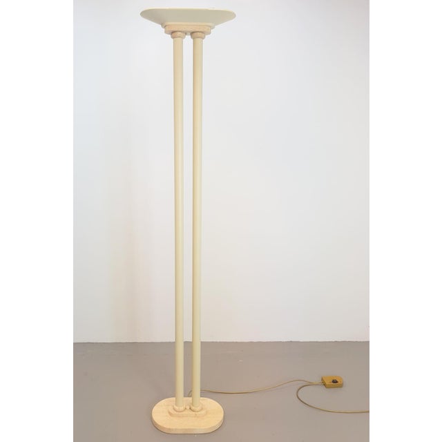 French Travertine Floor Lamp from Maison Le Dauphin, 1980s For Sale - Image 10 of 10
