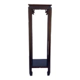 Vintage Chinoiserie Wood Pedestal Stand Display 42"h For Sale